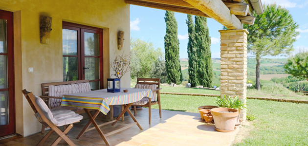 Terrasse - Ferienhaus Capanna